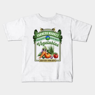 Farmers Market Fresh Gardening Farmers Market Vegetables Kids T-Shirt